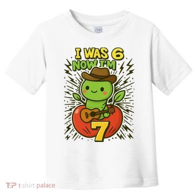 I Was 6, Now I'm 7 Years Old 6-7 Meme 7th Birthday Toddler T-Shirt