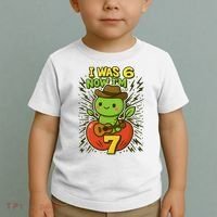 I Was 6, Now I'm 7 Years Old 6-7 Meme 7th Birthday Toddler T-Shirt thumb 2