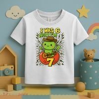 I Was 6, Now I'm 7 Years Old 6-7 Meme 7th Birthday Toddler T-Shirt thumb 3