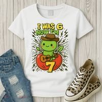 I Was 6, Now I'm 7 Years Old 6-7 Meme 7th Birthday Women's T-Shirt thumb 3