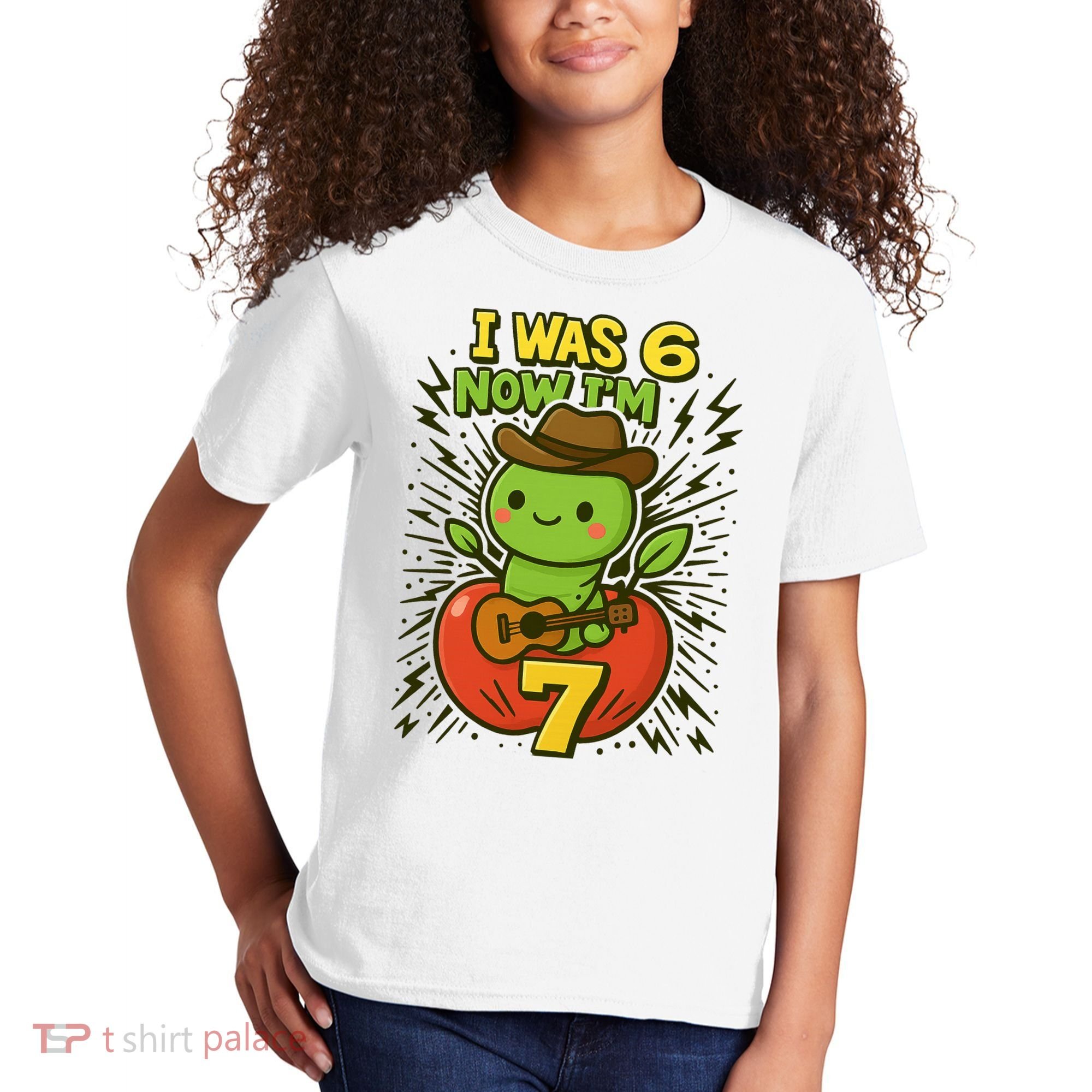 I Was 6, Now I'm 7 Years Old 6-7 Meme 7th Birthday Kids T-Shirt