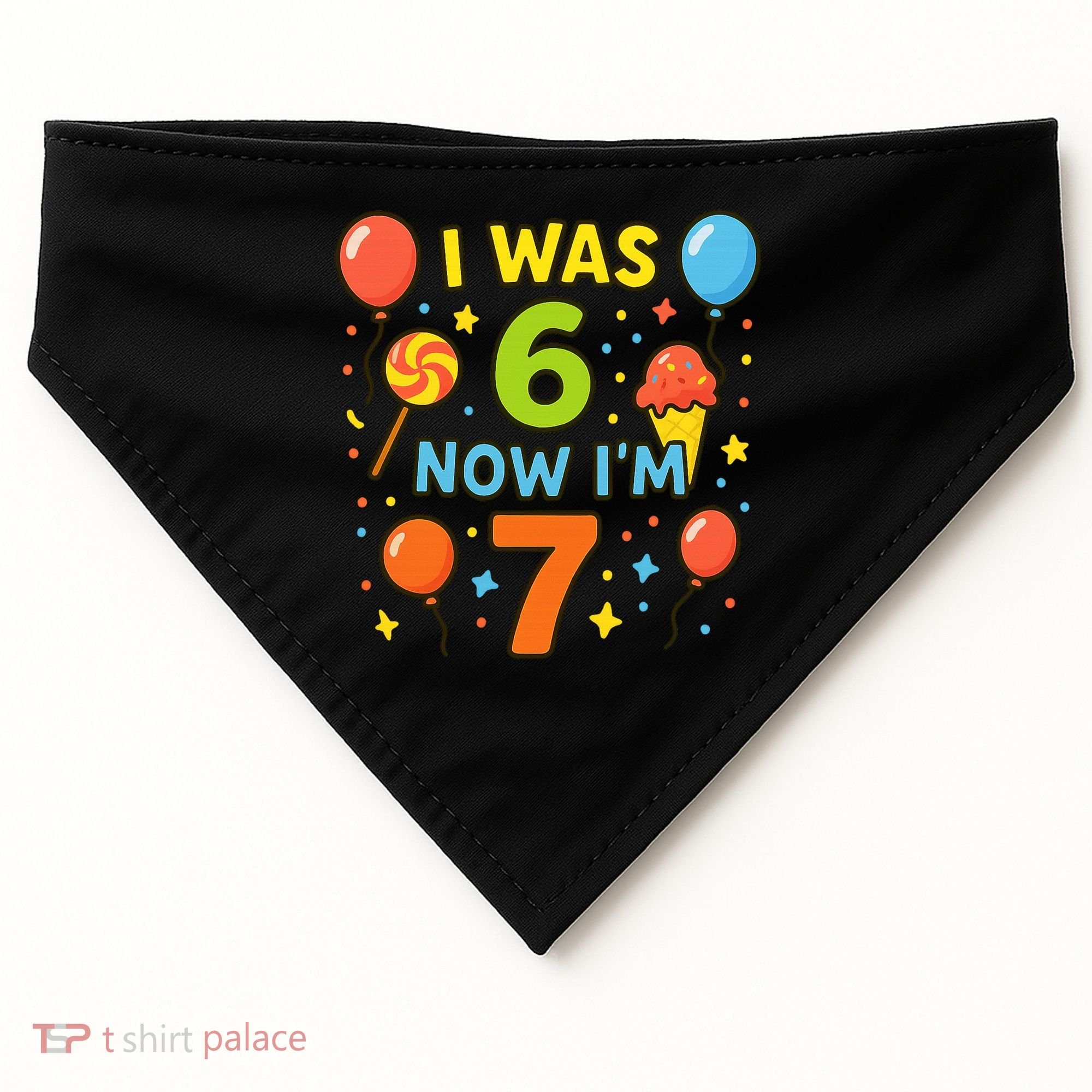 I Was 6, Now I'm 7 USA-Made Doggie Bandana