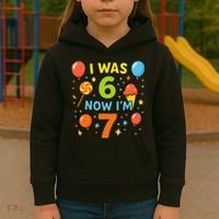 I Was 6, Now I'm 7 Kids Hoodie thumb 3