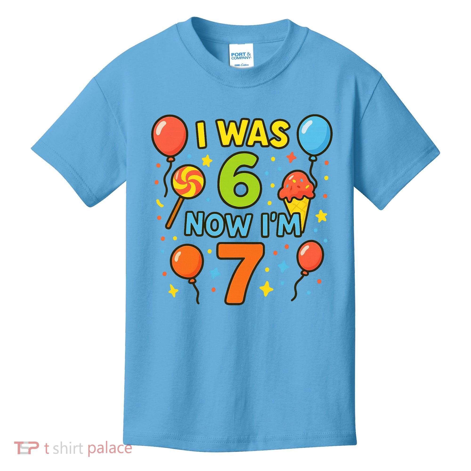 I Was 6, Now I'm 7 Kids T-Shirt