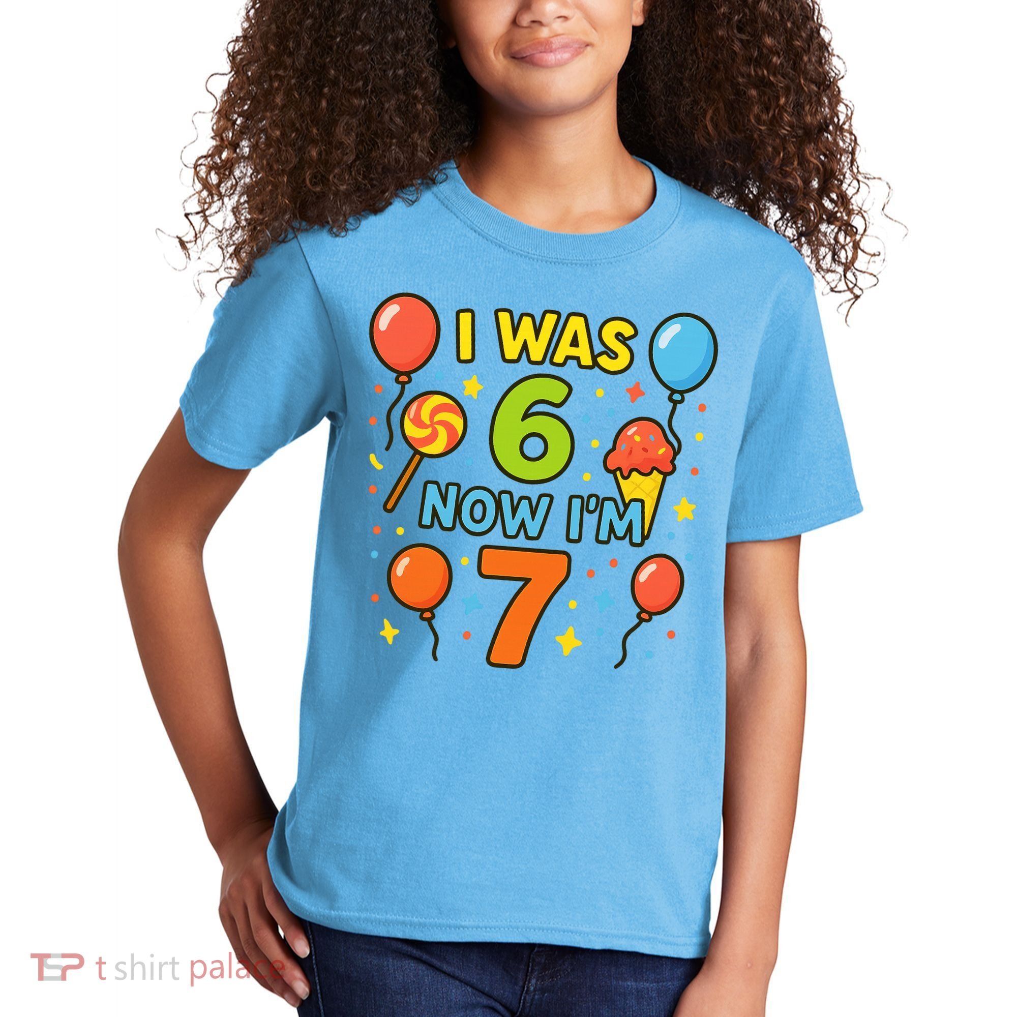 I Was 6, Now I'm 7 Kids T-Shirt