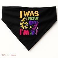 I Was 6 Now I'm 7 Funny 67 Meme 7th Birthday USA-Made Doggie Bandana thumb 0