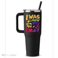 I Was 6 Now I'm 7 Funny 67 Meme 7th Birthday 40oz Vacuum Insulated Stainless Steel Travel Tumbler thumb 2