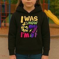 I Was 6 Now I'm 7 Funny 67 Meme 7th Birthday Kids Hoodie thumb 3