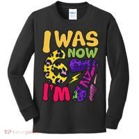 I Was 6 Now I'm 7 Funny 67 Meme 7th Birthday Kids Long Sleeve Shirt thumb 0