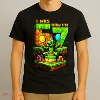 I Was 6 Now I'm 7 Unlocked Pixel Game 67 Meme 7th Birthday T-Shirt thumb 3
