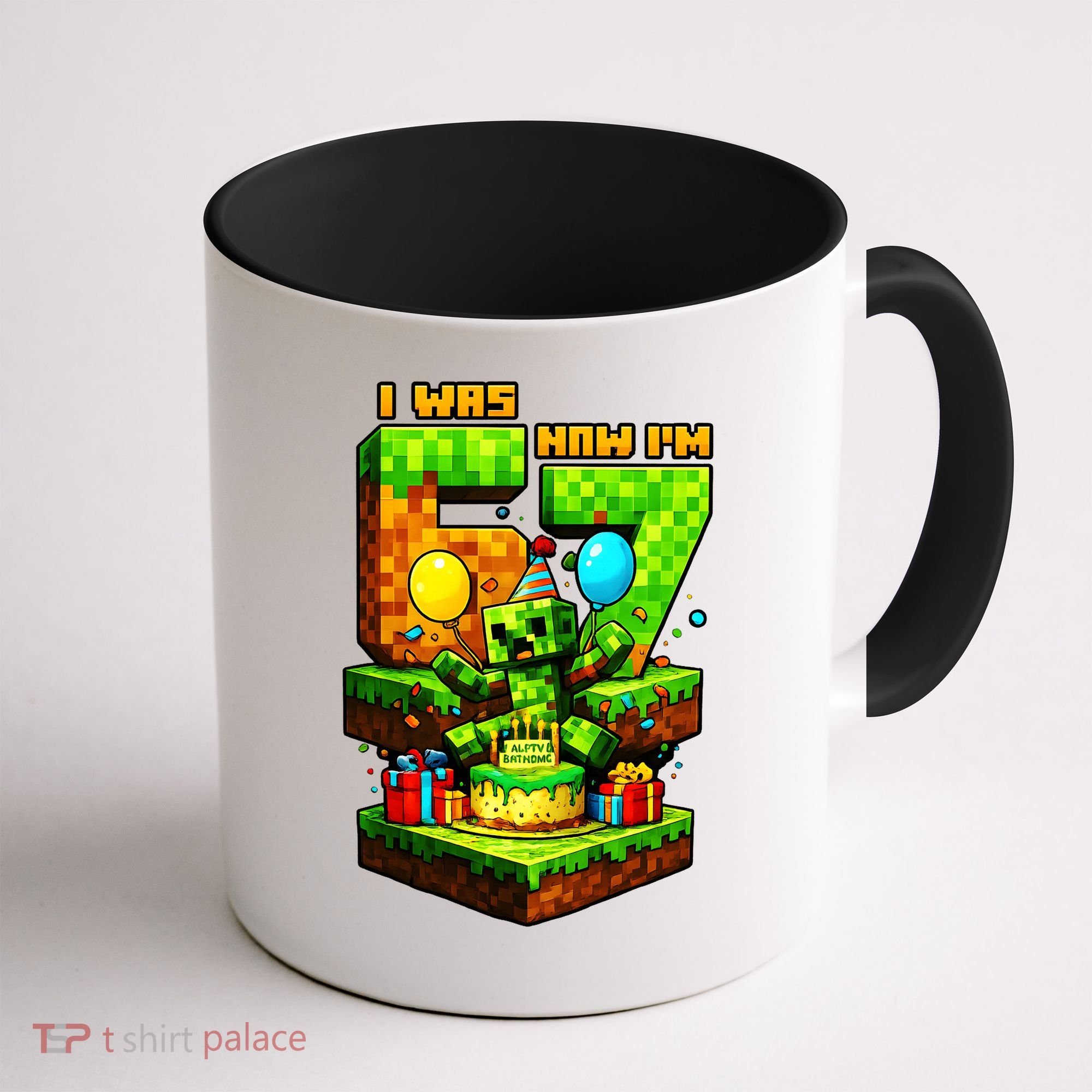 I Was 6 Now I'm 7 Unlocked Pixel Game 67 Meme 7th Birthday Coffee Mug