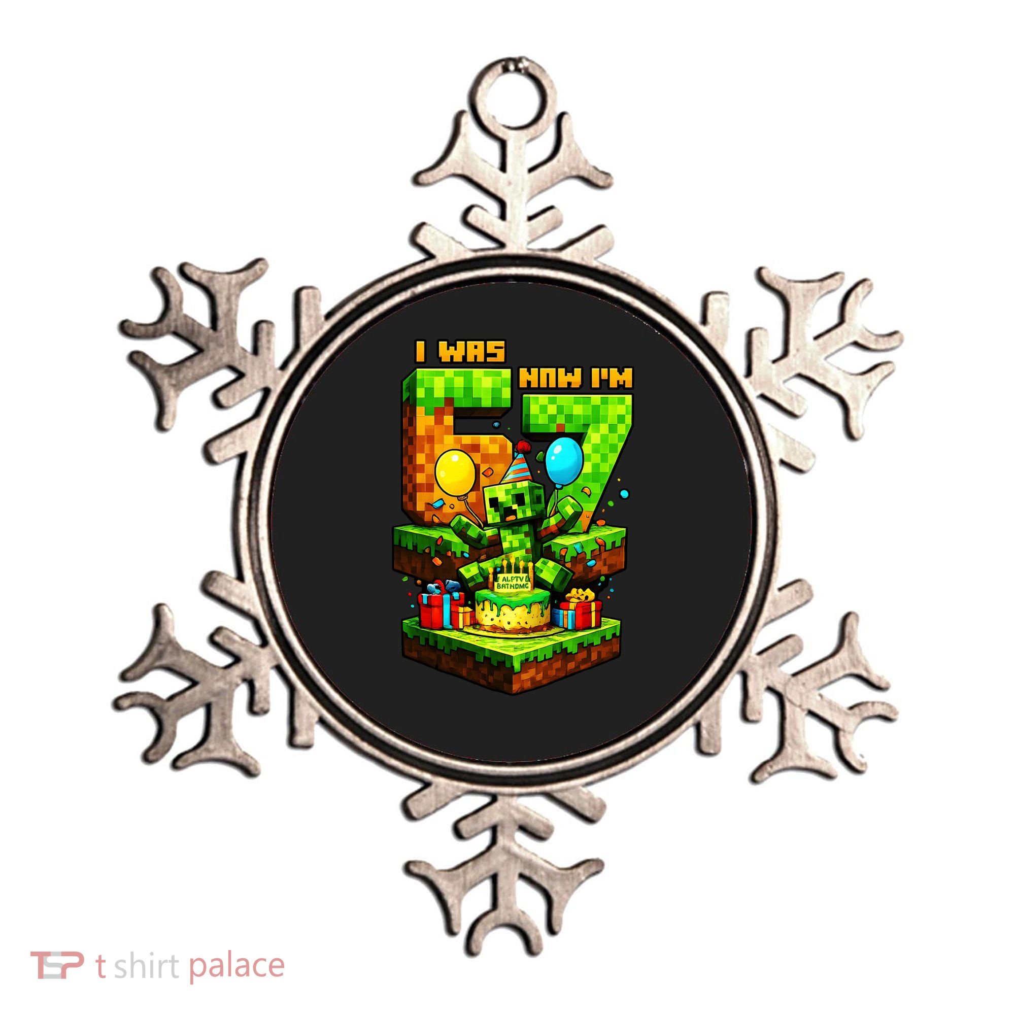 I Was 6 Now I'm 7 Unlocked Pixel Game 67 Meme 7th Birthday Ornament