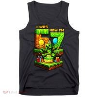 I Was 6 Now I'm 7 Unlocked Pixel Game 67 Meme 7th Birthday Tank Top thumb 0