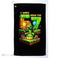 I Was 6 Now I'm 7 Unlocked Pixel Game 67 Meme 7th Birthday Golf Towel thumb 0