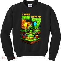 I Was 6 Now I'm 7 Unlocked Pixel Game 67 Meme 7th Birthday Kids Sweatshirt thumb 0