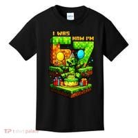 I Was 6 Now I'm 7 Unlocked Pixel Game 67 Meme 7th Birthday Kids T-Shirt thumb 0