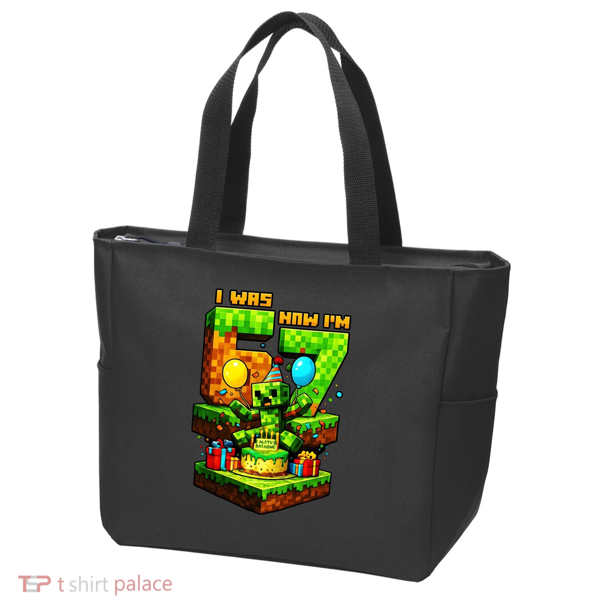 I Was 6 Now I'm 7 Unlocked Pixel Game 67 Meme 7th Birthday Tote Bag