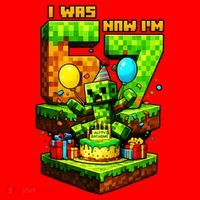 I Was 6 Now I'm 7 Unlocked Pixel Game 67 Meme 7th Birthday Santa Hat thumb 1