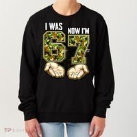 I Was 6 Now I'm 7 Birthday 6-7 Meme Camo Women's Sweatshirt thumb 0