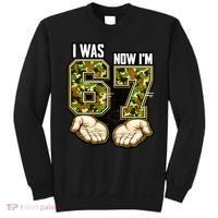 I Was 6 Now I'm 7 Birthday 6-7 Meme Camo Sweatshirt thumb 0