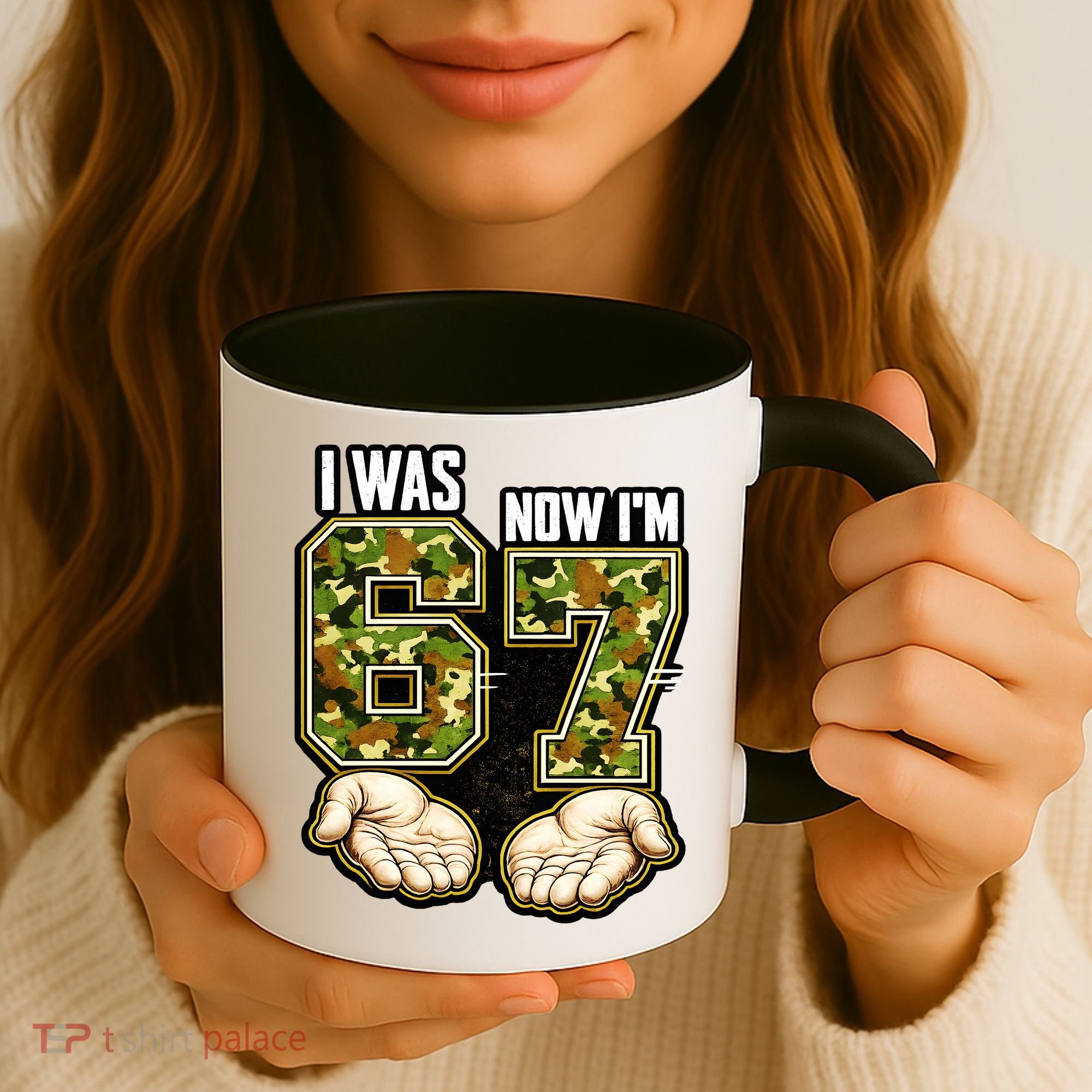 I Was 6 Now I'm 7 Birthday 6-7 Meme Camo Coffee Mug