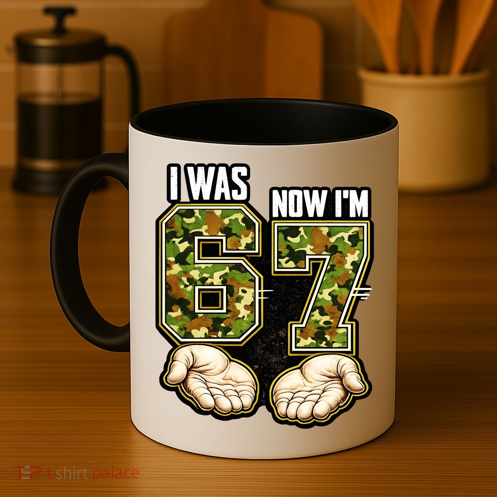 I Was 6 Now I'm 7 Birthday 6-7 Meme Camo Coffee Mug