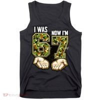 I Was 6 Now I'm 7 Birthday 6-7 Meme Camo Tank Top thumb 0