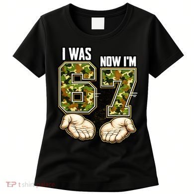 I Was 6 Now I'm 7 Birthday 6-7 Meme Camo Women's T-Shirt