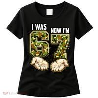 I Was 6 Now I'm 7 Birthday 6-7 Meme Camo Women's T-Shirt thumb 0
