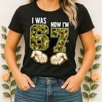 I Was 6 Now I'm 7 Birthday 6-7 Meme Camo Women's T-Shirt thumb 2