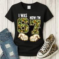 I Was 6 Now I'm 7 Birthday 6-7 Meme Camo Women's T-Shirt thumb 3