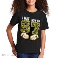 I Was 6 Now I'm 7 Birthday 6-7 Meme Camo Kids T-Shirt thumb 2
