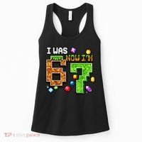 I Was 6 Now I'm 7 Pixel Birthday Gamer Funny 6-7 Meme Women's Tank Top thumb 0