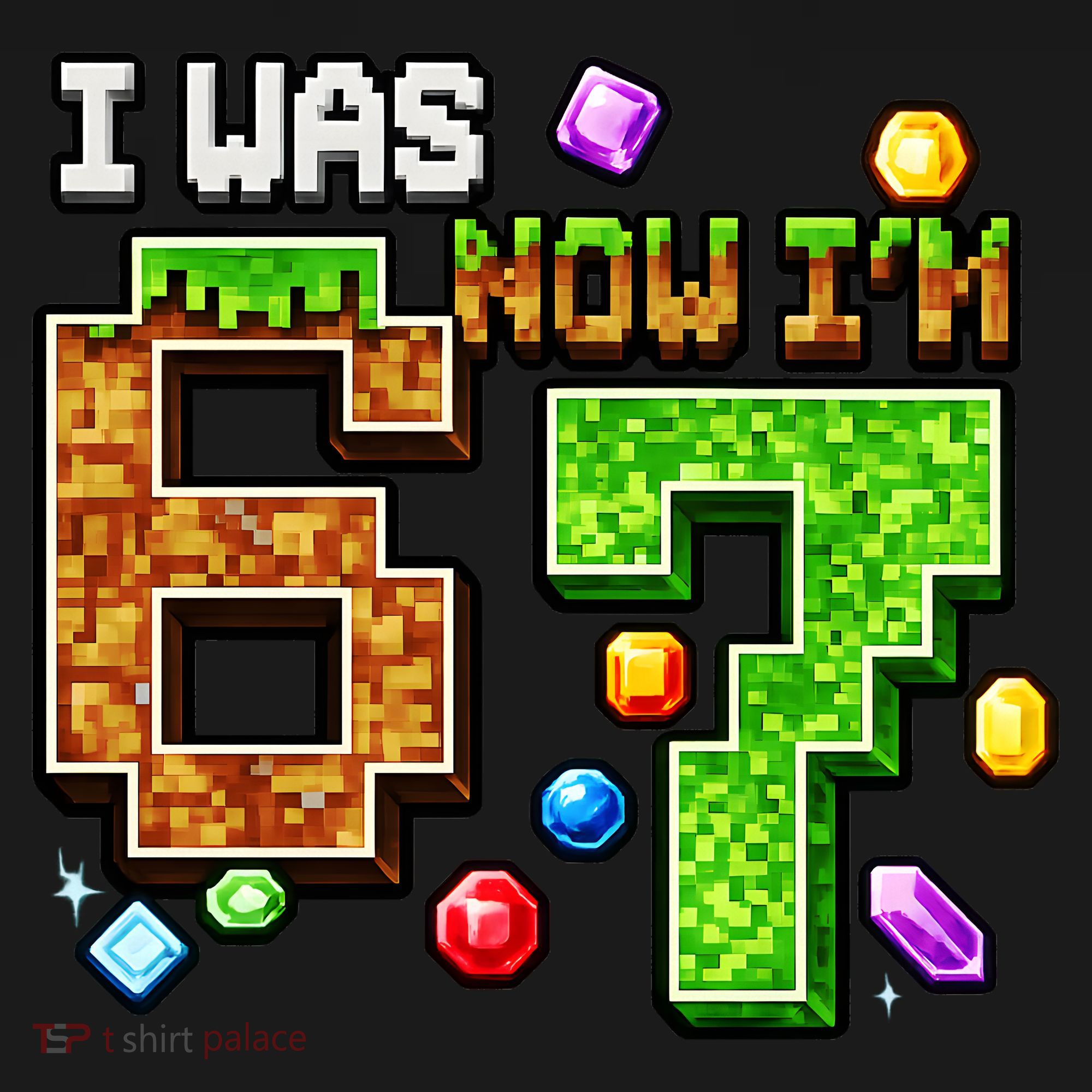 I Was 6 Now I'm 7 Pixel Birthday Gamer Funny 6-7 Meme Women's Tank Top