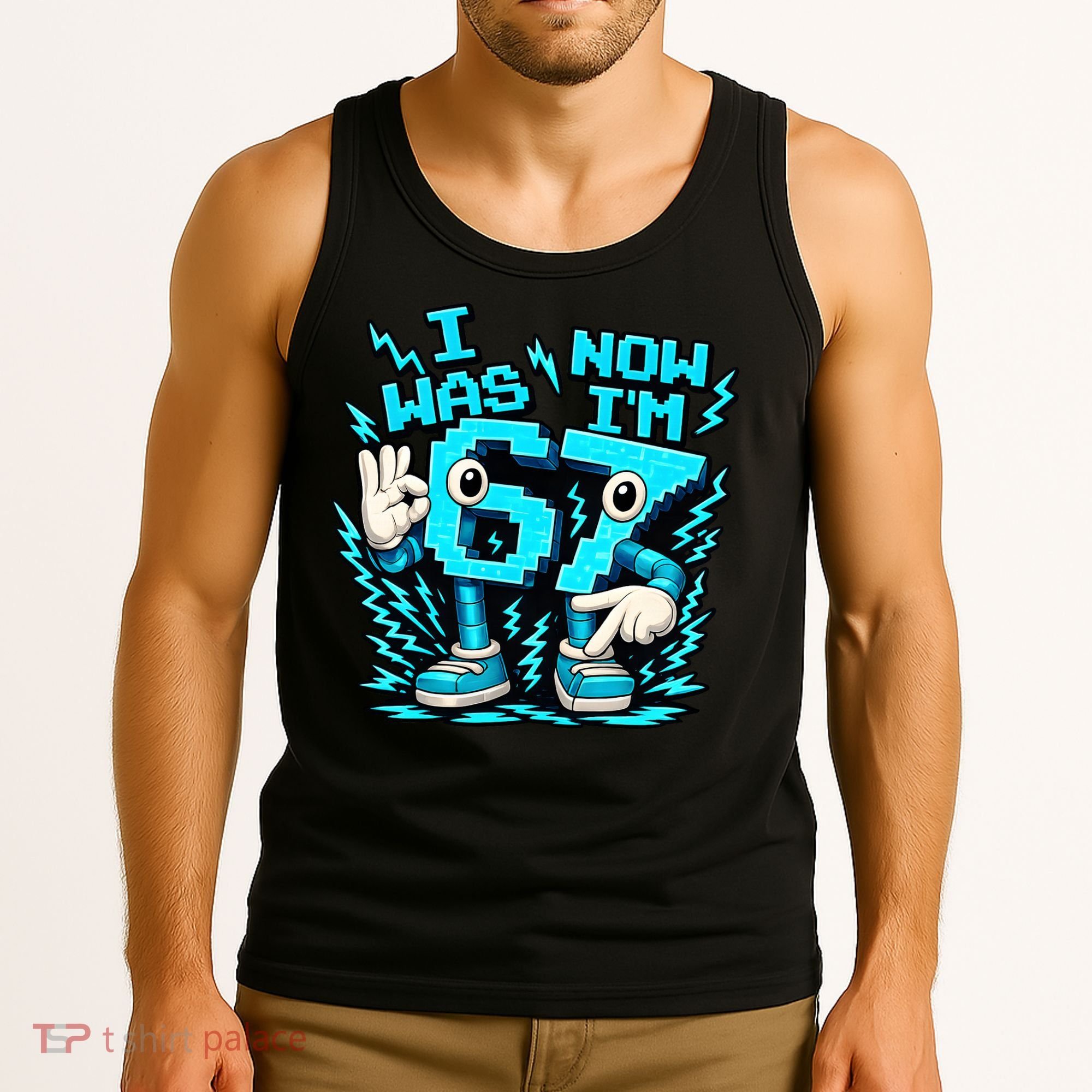 I Was 6 Now I'm 7 6-7 Seven Year Old 7th Birthday Tank Top