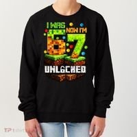 I Was 6 Now I'm 7 Pixel Game Unlocked Gamer 7th Birthday  Women's Sweatshirt thumb 0