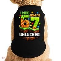 I Was 6 Now I'm 7 Pixel Game Unlocked Gamer 7th Birthday  Doggie Tank thumb 0