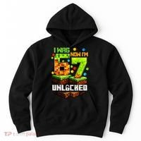 I Was 6 Now I'm 7 Pixel Game Unlocked Gamer 7th Birthday  Hoodie thumb 0