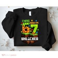 I Was 6 Now I'm 7 Pixel Game Unlocked Gamer 7th Birthday  Sweatshirt thumb 2