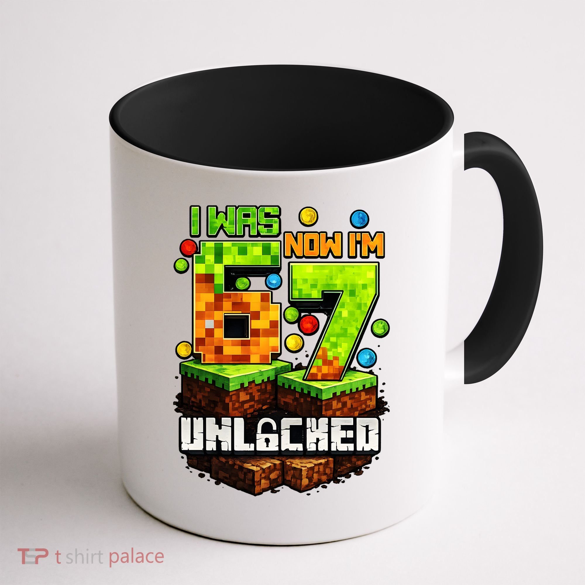 I Was 6 Now I'm 7 Pixel Game Unlocked Gamer 7th Birthday  Coffee Mug