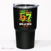 I Was 6 Now I'm 7 Pixel Game Unlocked Gamer 7th Birthday  Tumbler thumb 0