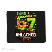 I Was 6 Now I'm 7 Pixel Game Unlocked Gamer 7th Birthday  Mousepad thumb 0