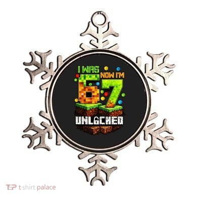 I Was 6 Now I'm 7 Pixel Game Unlocked Gamer 7th Birthday  Ornament