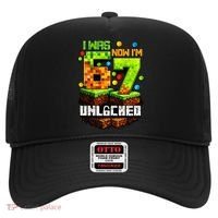 I Was 6 Now I'm 7 Pixel Game Unlocked Gamer 7th Birthday  Hat thumb 0