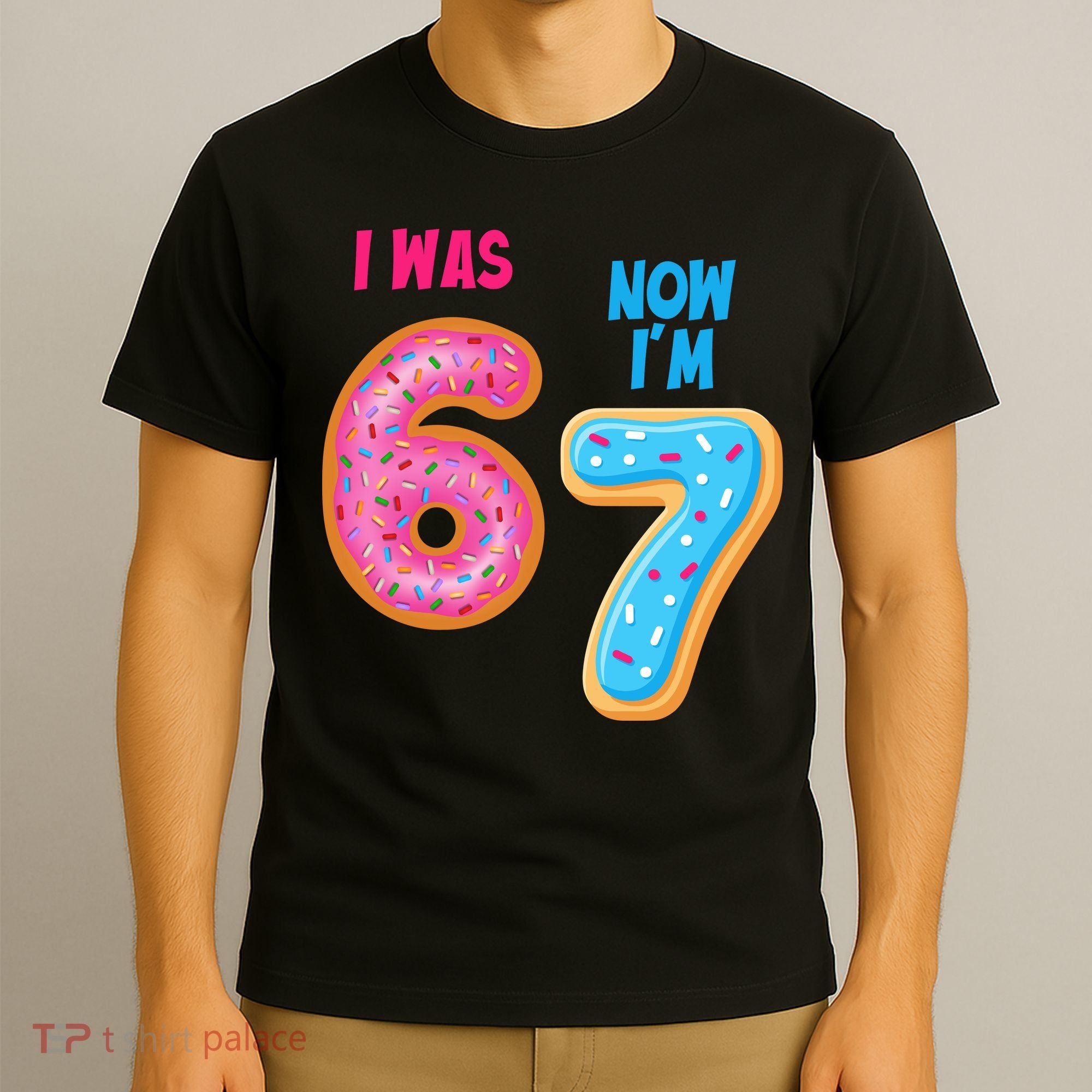 I Was 6 Now I'm 7 Year Old Birthday Six Seven Meme 67 T-Shirt
