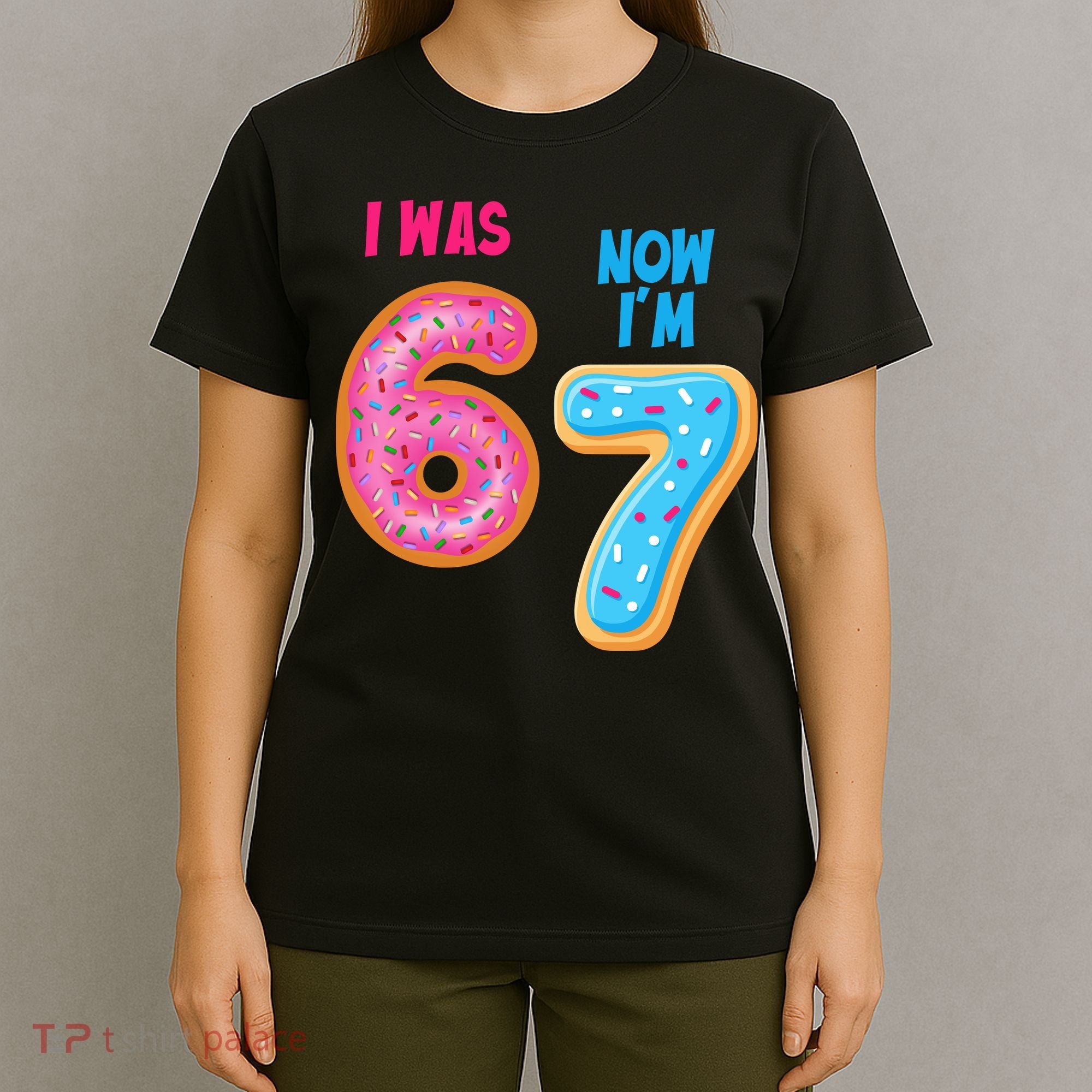 I Was 6 Now I'm 7 Year Old Birthday Six Seven Meme 67 T-Shirt