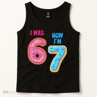 I Was 6 Now I'm 7 Year Old Birthday Six Seven Meme 67 Tank Top thumb 2