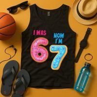 I Was 6 Now I'm 7 Year Old Birthday Six Seven Meme 67 Tank Top thumb 4
