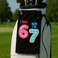 I Was 6 Now I'm 7 Year Old Birthday Six Seven Meme 67 Golf Towel thumb 2