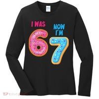 I Was 6 Now I'm 7 Year Old Birthday Six Seven Meme 67 Women's Long Sleeve Shirt thumb 0